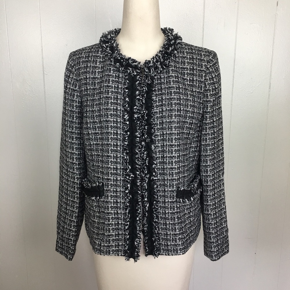 Kasper Blazer Black & White Sz. 12P